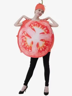 Costume de tranche de fruit d'halloween costume de spectacle de scène de tomate de légume adulte combinaison de tomate cos