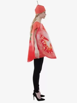 Costume de tranche de fruit d'halloween costume de spectacle de scène de tomate de légume adulte combinaison de tomate cos