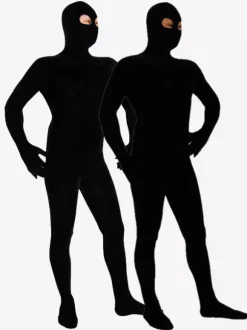 Costume de Zentai noir en velvet de fibre élastique Déguisements Halloween