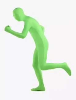 Costume de zentai vert unicolore enveloppé Déguisements Halloween