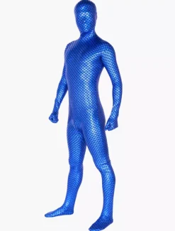 Costume de zentai métallisé à motif écaille Déguisements Halloween