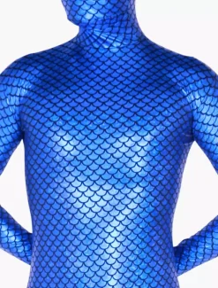 Costume de zentai métallisé à motif écaille Déguisements Halloween