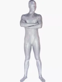 Costume de zentai métallisé à motif écaille Déguisements Halloween