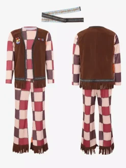 Costume hippie pour homme vêtements rétro à manches longues et franges