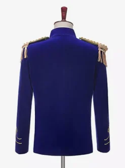 Costume Royal Victorienne Homme Style Militaire Naval Ensemble 3 Pièces avec Chemise et Pantalon