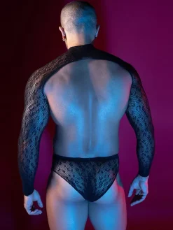 Costume sexy pour homme transparent ensemble de vêtements de boîte de nuit