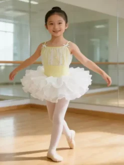 Costume de danse classique pour enfant robe de ballerine en polyester lavande costumes de danse