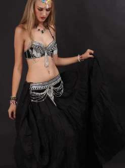 Costume De Danse Du Ventre Tenue De Danse Oriental Jupe Cummerbund Soutien-gorge Robe De Danse Sexy