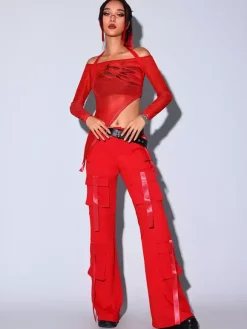 Costume de danse jazz pour femme ensemble trois pièces pantalon et chapeau
