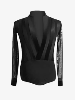 Costume De Danse Latine Homme Top Manches Longues Transparentes Sexy