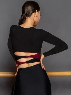 Costume de danse latine noir pour femmes jupe supérieure en Polyester dos nu vêtements de danse élégants pour danseuse latine