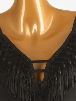 Costume de danse latine noir pour femmes robe en Lycra et spandex Costume de danse latine élégant