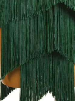 Costume de danse latine vert pour femmes robe élégante en Lycra et spandex Costume de danse