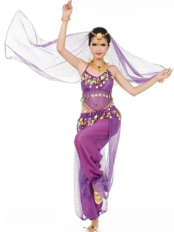 Costume de Danse Orientale En Chiffon Avec Foulard Déguisements Halloween