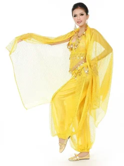 Costume de Danse Orientale En Chiffon Avec Foulard Déguisements Halloween