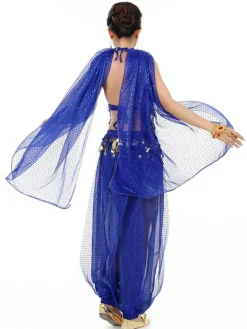 Costume de Danse Orientale En Chiffon Avec Foulard Déguisements Halloween