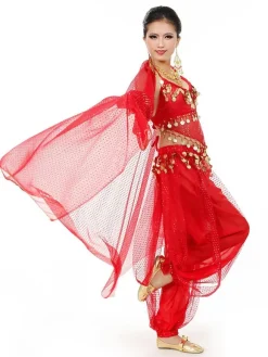 Costume de Danse Orientale En Chiffon Avec Foulard Déguisements Halloween