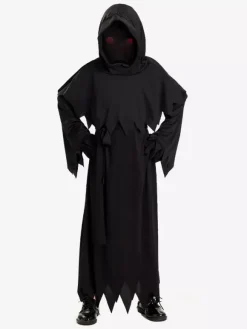 Costume de Faucheuse d'Halloween pour enfants robe de démon gothique tenue de scène