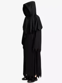Costume de Faucheuse d'Halloween pour enfants robe de démon gothique tenue de scène