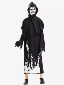 Costume de Faucheuse phosphorescent pour enfants combinaison fantôme phosphorescente tenue de scène