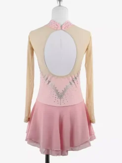 Costume de patinage artistique pour filles et femmes robes de compétition professionnelles de patinage artistique tenues de ballerine à col roulé