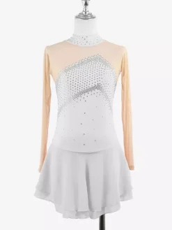 Costume de patinage artistique pour filles et femmes robes de compétition professionnelles de patinage artistique tenues de ballerine à col roulé