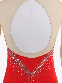 Costume de patinage artistique pour filles et femmes robes de compétition professionnelles de patinage artistique tenues de ballerine à col roulé