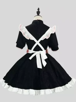 Costume de serveuse Lolita Cosplay robe cheongsam style chinois tenue de serveuse pour fête d'Halloween jeu de rôle