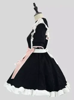Costume de serveuse Lolita Cosplay robe cheongsam style chinois tenue de serveuse pour fête d'Halloween jeu de rôle
