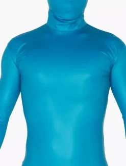 Costume de zentai bleu métallisé Déguisements Halloween
