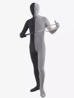 Costume de zentai combinaison enveloppé unisexe en lycra spandex multicolore effet patchwork Déguisements Halloween