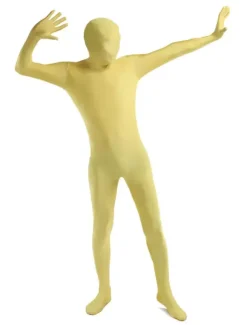 Costume de zentai combinaison enveloppé unisexe en lycra spandex jaune Déguisements Halloween