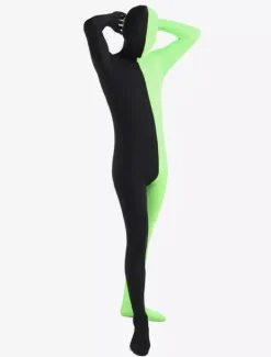Costume de zentai populaire enveloppé unisexe en lycra spandex multicolore effet patchwork Déguisements Halloween