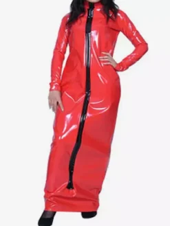 Costume de zentai rouge en PVC Déguisements Halloween
