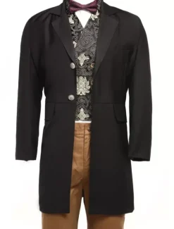 Costume Opéra rétro long noir gabardine Déguisements Halloween