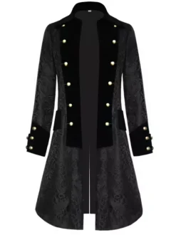 Costume rétro noir moyen âge velours rétro Opéra homme Déguisements Halloween