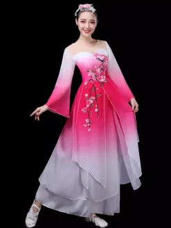 Costumes Chinois Danse Traditionnelle Costumes de Carnaval Costume 2 Pièce Déguisements Halloween