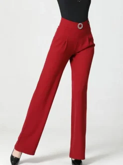 Costumes De Danse De Salon Pantalon Femmes Vert Foncé