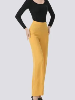 Costumes De Danse De Salon Pantalons Femmes Jaunes
