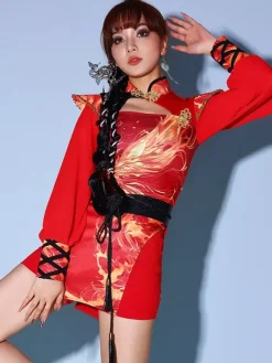Costumes de danse Ensemble de vêtements de danse de style chinois pour femmes