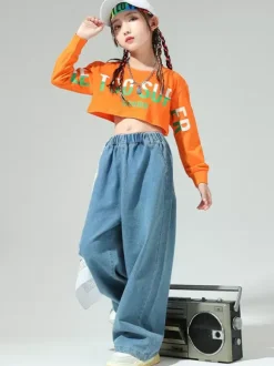 Costumes de danse Jazz top pantalon en Polyester femmes ensemble de danse
