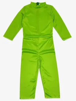 Costumes d'Halloween pour enfants Ensemble d'Halloween vert Manteau de chapeau en polyester pour enfants