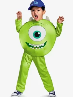 Costumes d'Halloween pour enfants Ensemble d'Halloween vert Manteau de chapeau en polyester pour enfants
