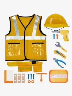 Costumes d'Halloween pour enfants Ensemble d'Halloween jaune Accessoire de gilet en polyester pour enfants