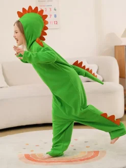 Costumes d'Halloween pour enfants Combinaison d'Halloween verte Combinaison en fibre de polyester pour enfants