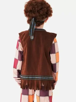 Costumes d'Halloween pour enfants Ensemble haut et pantalon en polyester marron foncé pour Halloween