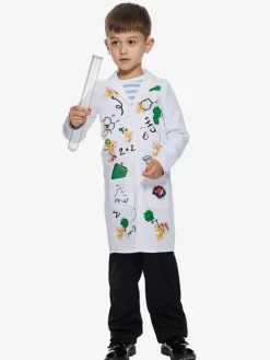 Costumes d'Halloween pour enfants Ensemble d'Halloween blanc Perruque pardessus en polyester pour enfants