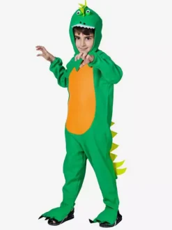 Costumes Dinosaures Pour Enfants Vert Halloween Polyester