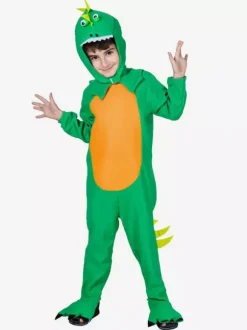 Costumes Dinosaures Pour Enfants Vert Halloween Polyester