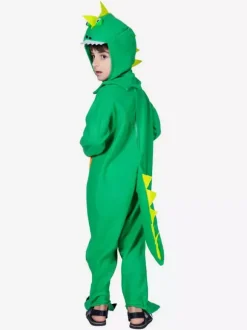 Costumes Dinosaures Pour Enfants Vert Halloween Polyester